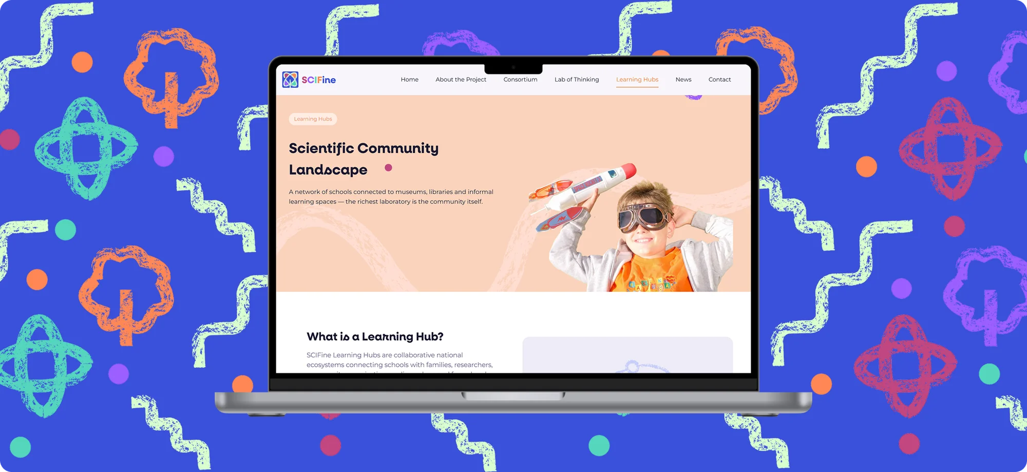 SCIFINE Learning Hubs landing page